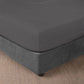 Bamboo Mattress Protector Charcoal Grey close view