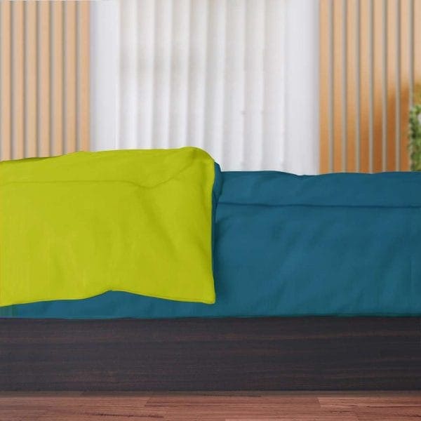 All-Weather Comforter Teal Green & Neon Lime