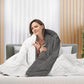 All-Weather Comforter Teal Green & Neon Lime side view